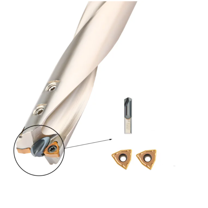 WPD 8xD Indexable Drill using WCMT ISO insert 8xD with Pilot Drill (Diameter 20 to 45 mm)